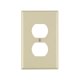thumbnail image 1 of Wallplate Leviton 80503-I, receptáculo para dispositivos dúplex de 1 elemento, color marfil, 1 of 1