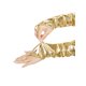 thumbnail image 4 of INSPIRE CHIC Guantes sin dedos metálicos brillantes para mujer con calentadores de brazos con bucle para dedos para fiesta disco talla única oro, 4 of 6