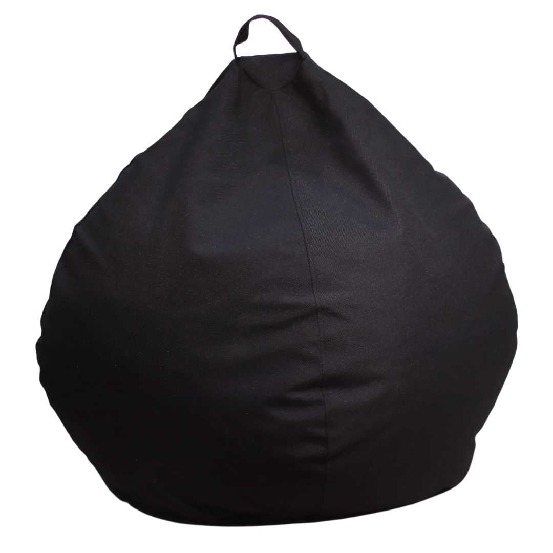 Máxima Design - Funda Pouf Pera Infantil Negro (sin Relleno) 60x50x50