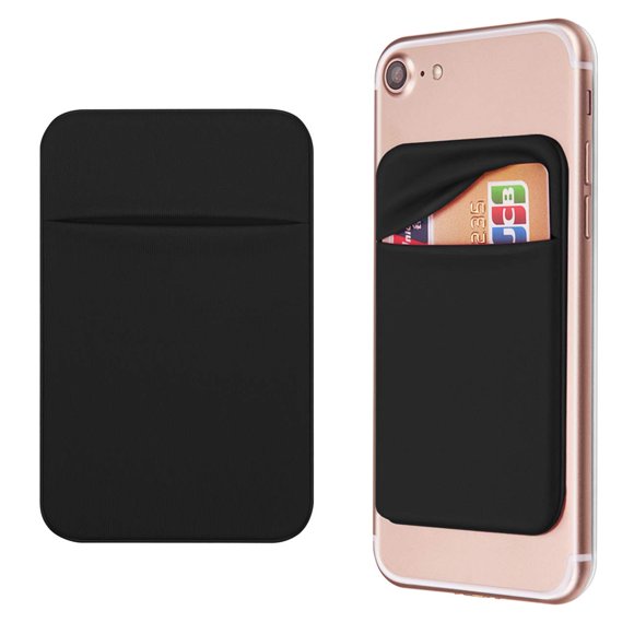Cartera OBVIS Porta Tarjetas Autoadhesiva 2 Unidades Negro