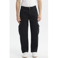Fashionspark - Jeans Hombre Baggy Multicargo Negro