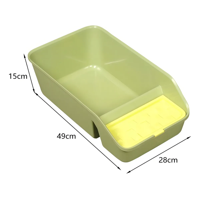 Genérico - Arenero Grande Abierto Para Gatos - Baño Sanitario Xl Color Rojo