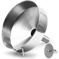 Xusx111 - Super Grande Embudo Grande De Acero Inoxidable Con Filtro Desmontable Para Aceite De Cocina Y Líquido De Transmisión Y Polvo, Embudos De Cocina De Metal De Grado Alimentario