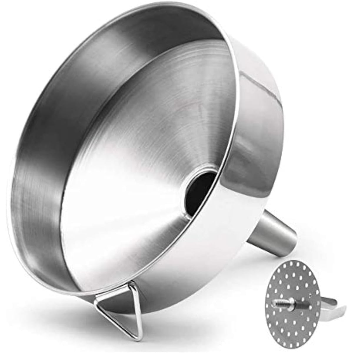 Xusx111 - Super Grande Embudo Grande De Acero Inoxidable Con Filtro Desmontable Para Aceite De Cocina Y Líquido De Transmisión Y Polvo, Embudos De Cocina De Metal De Grado Alimentario