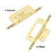 thumbnail image 4 of Uxcell 4 piezas de bisagra de metal sin mortaja para puertas de gabinetes, herrajes para muebles, armario, ventana, dorado, 4 of 5