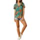 thumbnail image 2 of INSPIRE CHIC Camisas de Regreso a Clases para Mujeres Camisetas Hawaianas de Manga Corta con Botones Florales Tropicales S Negro, 2 of 7