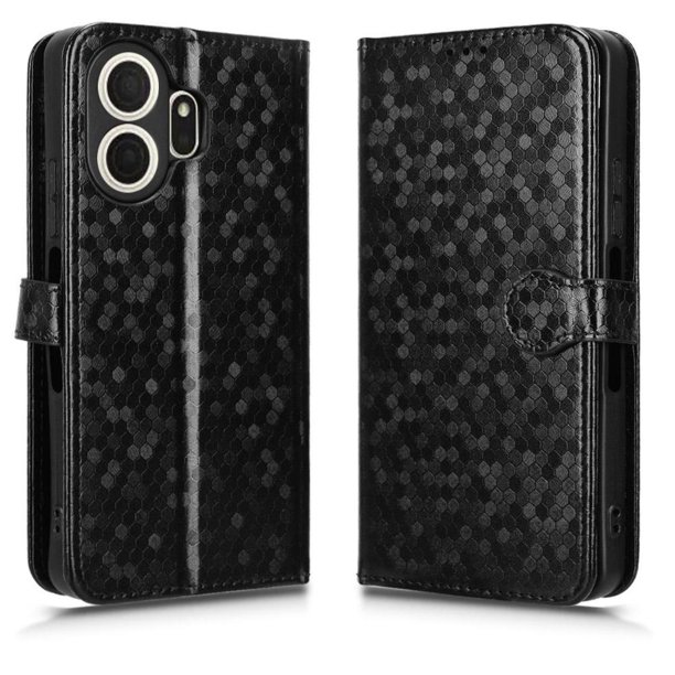 Funda Cartera Lunares TCL NxtPaper 70 Pro con Tarjetero, Correa y Soporte Negro