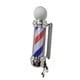 thumbnail image 4 of Lámpara LED de poste de barbero, lámpara de pared giratoria para peluquería, lámpara de pared impermeable con rayas de bolas para peluquería de fiesta estilo B, 4 of 5