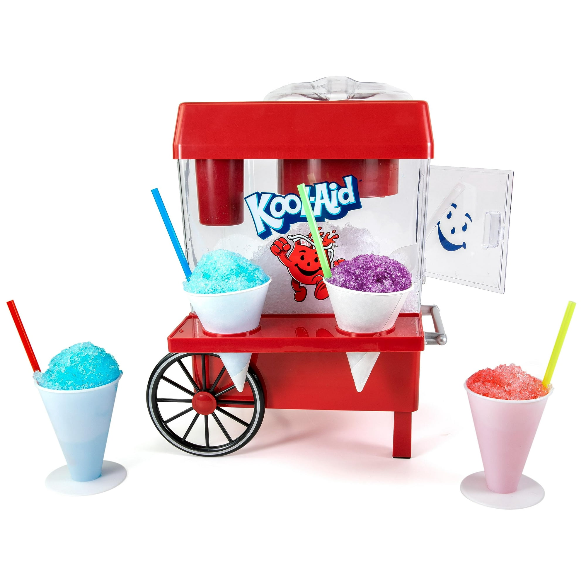 Máquina De Hielo Raspado En Forma De Cono De Nieve Nostalgia Kool-aid, Retro, Roja