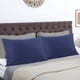 thumbnail image 2 of REGALWOVEN Juego de Fundas de Almohada con Cremallera de Microfibra Suave, Set de 2, Queen Azul Marino, 2 of 7