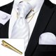 thumbnail image 2 of Corbatas Seda + Pin Cadena + Clip Dorado + Paño + Colleras blanco Talla Única, 2 of 5