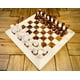 thumbnail image 2 of Juego de ajedrez vintage de mármol de 15 cm con piezas blancas y marrones, 2 of 3