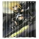 thumbnail image 1 of Cortina de ducha de baño con diseño de chica de anime con pistola, con ganchos, tamaño 60 x 72 pulgadas, 1 of 3