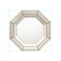 Vgo - Espejo Plastico Relieve 45 Cm