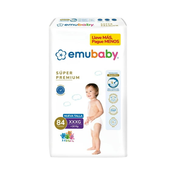 Pañales Emubaby Premium XXXG, 84 Un