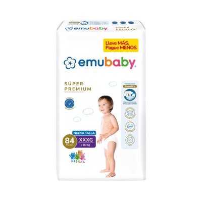 Pañal Super Premium Talla Xxxg 84 Un Emubaby