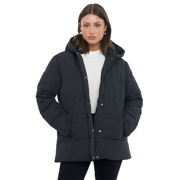 Parka Mujer Oversize Negro Corona
