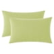 thumbnail image 1 of REGALWOVEN Paquete de 2 fundas de almohada de algodón, fundas de almohada suaves con cierre de sobre, unisex, resistentes a las arrugas, fundas de almohada duraderas Verde - Verde oscuro Queen, 1 of 5
