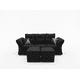 thumbnail image 2 of Living Horizonte 3 cuerpos + 2 pouf Tela Negro, 2 of 3