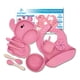thumbnail image 1 of Set 10 Piezas Platos Comer Bebé Silicon Color Rosa Rosado, 1 of 3