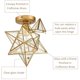 thumbnail image 4 of Lámpara de techo DANSEER de bronce con estrella morava 110V, 4 of 7