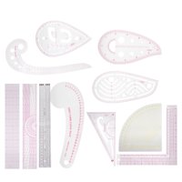 9 Juego De Reglas De Costura, Regla De Medición Multifuncional, Juego De Reglas De Costura Para Bricolaje, Para Costura Y Confección