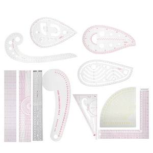 9 Juego De Reglas De Costura, Regla De Medición Multifuncional, Juego De Reglas De Costura Para Bricolaje, Para Costura Y Confección