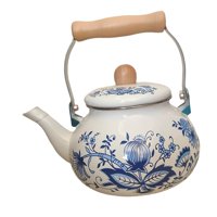 Magideal - Tetera De Esmalte Con Diseño Floral, Tetera De Esmalte De 2,5 L Con Asa, Tetera Para Café, Tetera Para Fiestas, Restaurantes, Cocinas, Decoración,