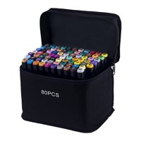 Importclick - Set 80 Lápices Marcadores Gráficos Dibujo Doble Punta