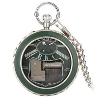 Magideal - Reloj De Bolsillo De Movimiento Musical / Coleccionables Clásico Con Cadena Retro Suave Para Navidad Regalos De Cumpleaños Día Verde