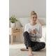 thumbnail image 3 of Pijama Micropolar Mujer Hello Kitty beige S, 3 of 8