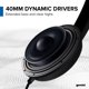 thumbnail image 2 of Auriculares Gemini Sound DJX-200 negros over-ear con drivers de 40 mm, 2 of 5
