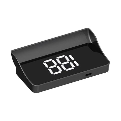 Magideal - Medidor De Velocidad Hud Head Up Para Coche, Pantalla Digital, Odómetro De Velocidad, Tiempo, Velocímetro Moderno Multifuncional Para Camiones Y , Kmh Blanco