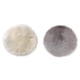 thumbnail image 1 of 2PCS Shaggy Soft Small Area Alfombra Alfombra De Piel De Oveja Sintética Alfombra Blanca Y Gris, 1 of 5