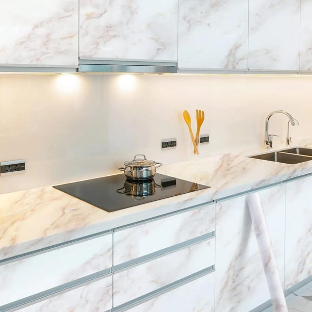 Marble Contact Wallpaper For Cabinet Kitchen Floor Bathroom