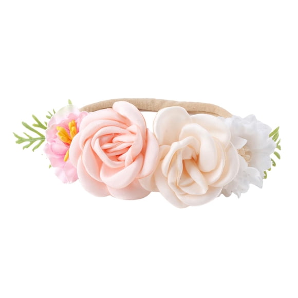 Headband Headwear Soft Newborn Head Flower Elástico Beautiful Cute Turban Hair Band para Newborn Toddler Festive Shower , estilo D