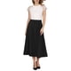 thumbnail image 2 of INSPIRE CHIC Falda de Línea A para Mujer, Cintura Alta Elástica, Falda Maxi con Bolsillos XL Negro, 2 of 5