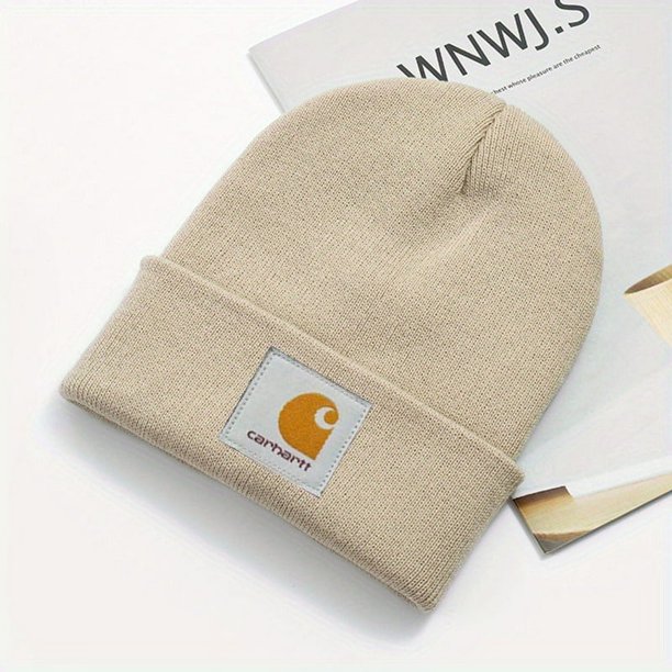 Warm and Cozy Unisex Knit Beanie with Solid Color and Skull Design - Perfect for Skiing, Autumn, and Winter