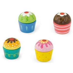 Roots Toys - Juego Set Cupcakes De Madera