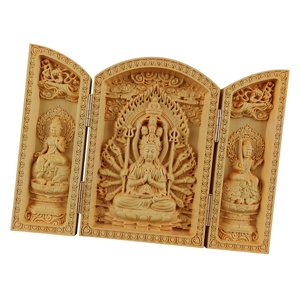 Magideal - Estatuilla De Bodhisattva, Estatua De Buda, Escultura Feng Shui Portátil Y Duradera, Adorno De Avalokitesvara Para Escritorio, Hogar, Oficina, Hombres
