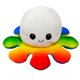 thumbnail image 4 of Juguete De Peluche De Pulpo Reversible De Doble Cara, Vida Marina, Blanco A Negro, 4 of 5
