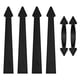 thumbnail image 1 of Kit de herrajes magnéticos decorativos para puerta de garaje WINSOON negro, 6 piezas, 1 of 6