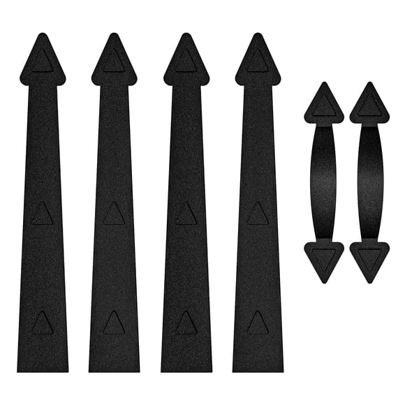 Kit de herrajes magnéticos decorativos para puerta de garaje WINSOON negro, 6 piezas