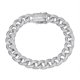 thumbnail image 1 of Pulseras de Plata para Hombre de 10 Mm Transparentes 5A+ CZ Pulsera de Cadena para Hombre Hipoalergénica Pulsera de Eslabones de Plata Esterlina 925 para Hombre Joyería 15-21 Cm, 1 of 7