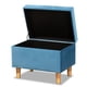 thumbnail image 2 of Otomana Baxton Studio Elias de terciopelo azul celeste, 2 of 9