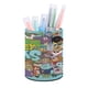 thumbnail image 1 of Harvey Beaks-theme Cylinder Pen Holder Pencil Organizer with Flannel Lining PVC Leather Material Cardboard Base for study work 10*8CM, 1 of 6