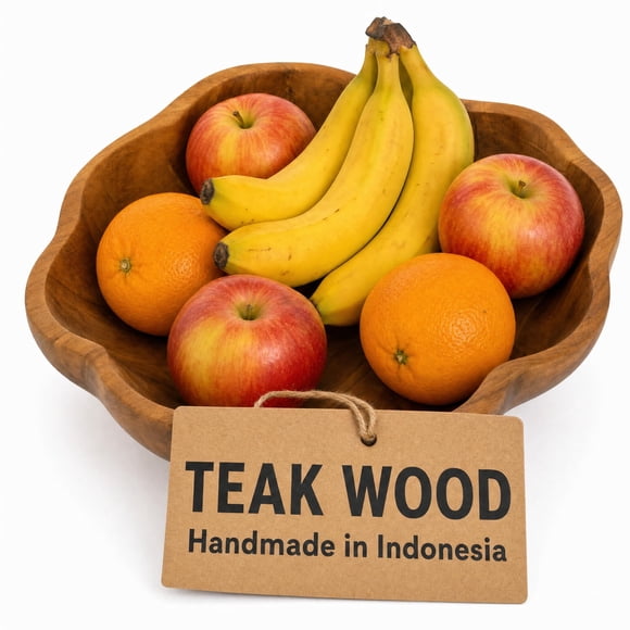 Bol Spaceneat de Madera de Teca 30 cm Grande y Decorativo
