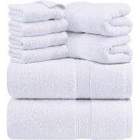 Juego De Toallas Utopia Towels, 8 Piezas, 600 G/M², 100% Algodón (Blanco)