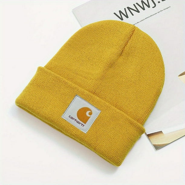 Warm and Cozy Unisex Knit Beanie with Solid Color and Skull Design - Perfect for Skiing, Autumn, and Winter