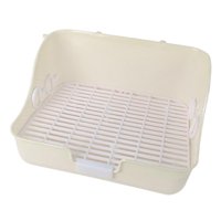Ioensy - Caja De Arena Para Conejos, Orinal Interior Para Hurones, Chinchillas Y Hámsters, Color Blanco